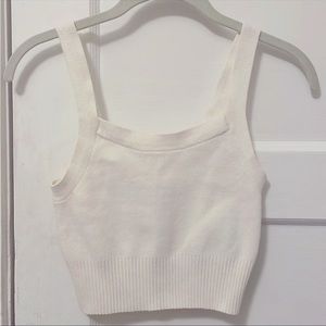 White Everlane Knot Tank Top